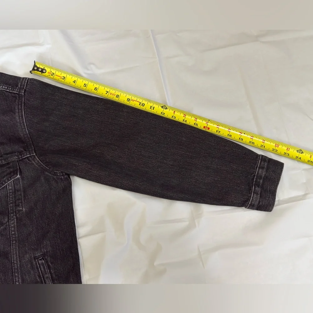 Levi’s Premium “Big E” Denim Jacket Black Size Small Mens Relaxed Fit Classic - Picture 9 of 11